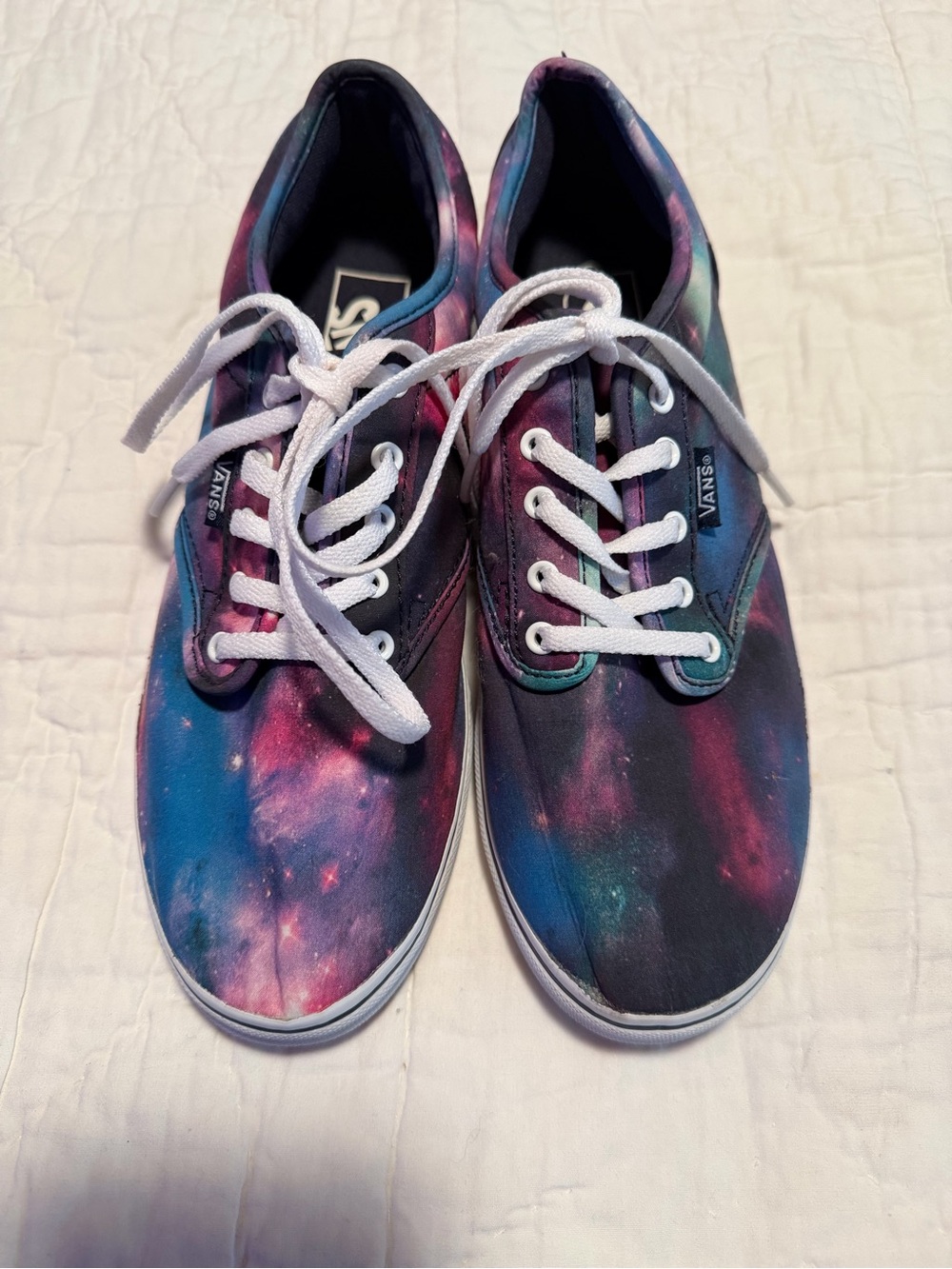 Vans Women's Low-Top Galaxy Print Sneakers - Blue, Purple, Pink